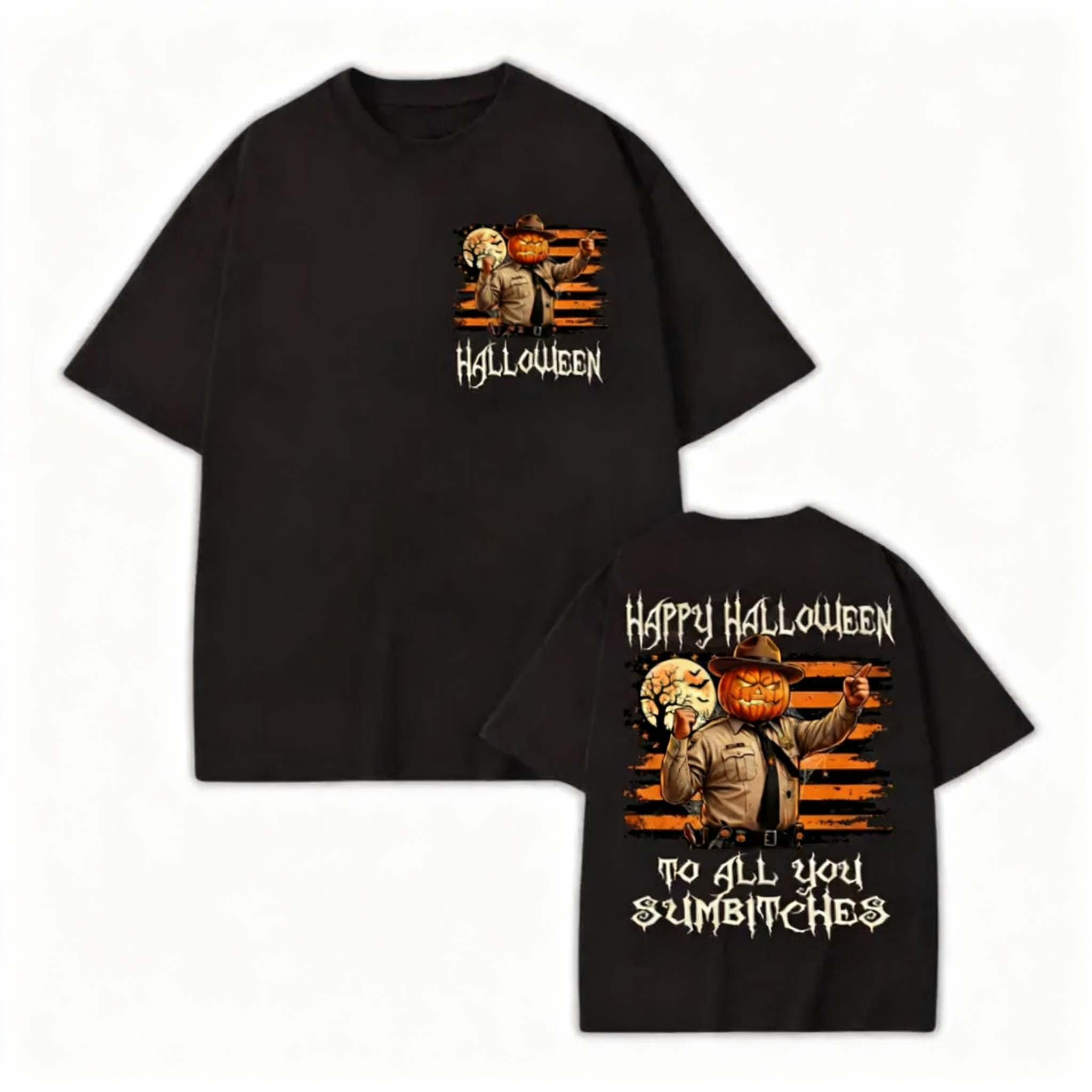 Happy Halloween to All You Sumbitches Pumpkin Halloween Tee