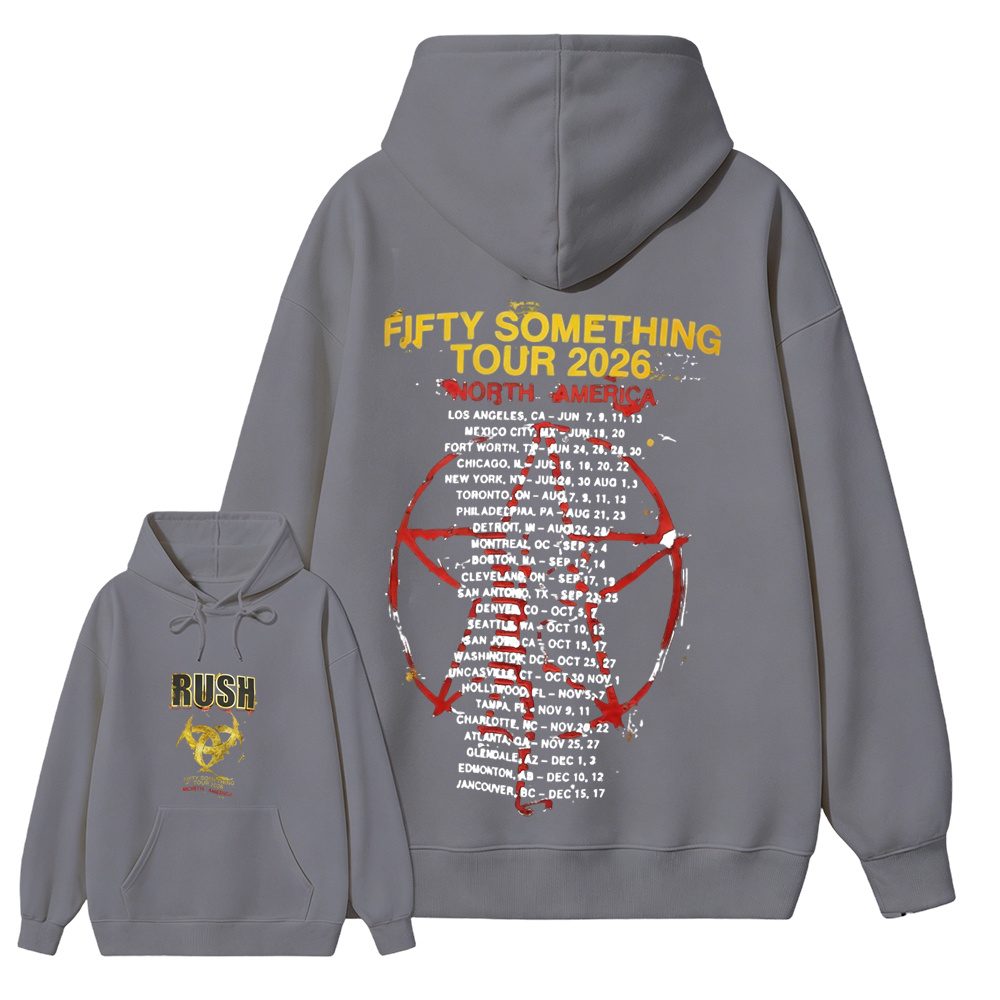 Rush Fifty Something Tour 2026 North America Official Concert Poster Unisex Classic Hoodie