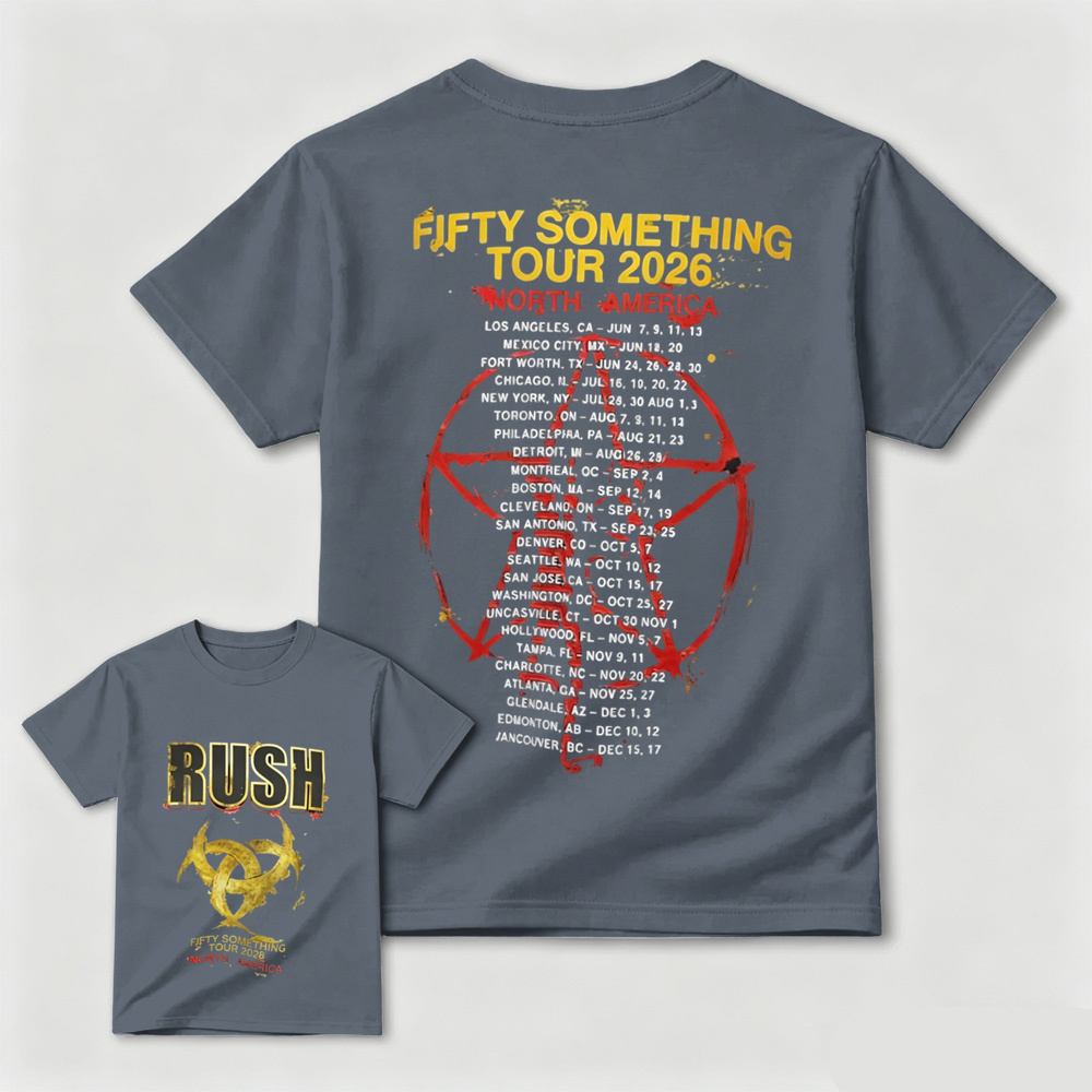 Rush Fifty Something Tour 2026 North America Official Concert Poster T-Shirt