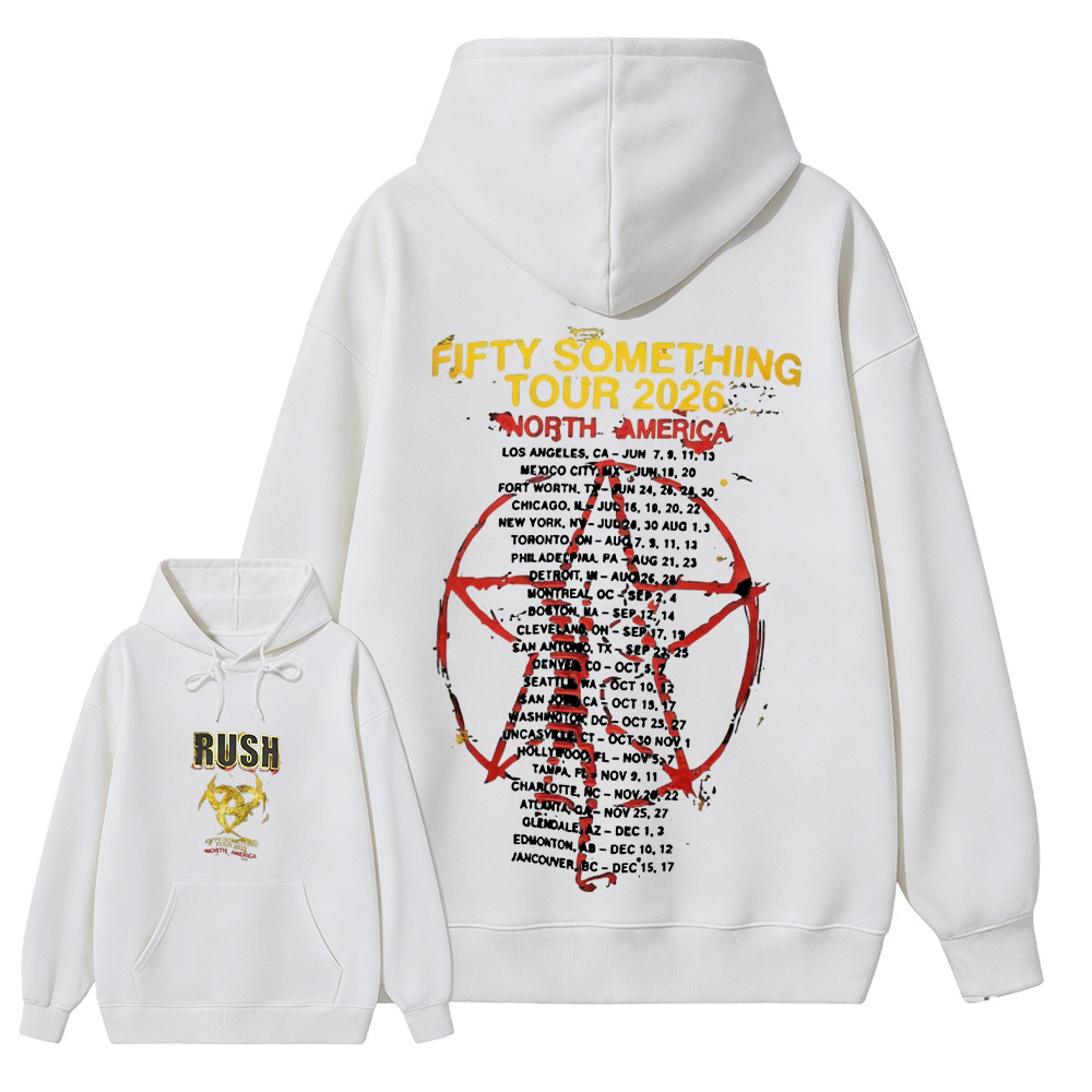 Rush Fifty Something Tour 2026 North America Official Concert Poster Unisex Classic Hoodie