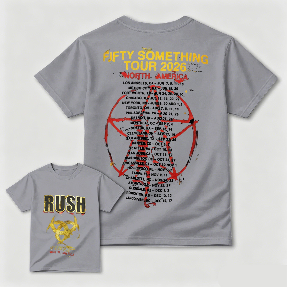Rush Fifty Something Tour 2026 North America Official Concert Poster T-Shirt