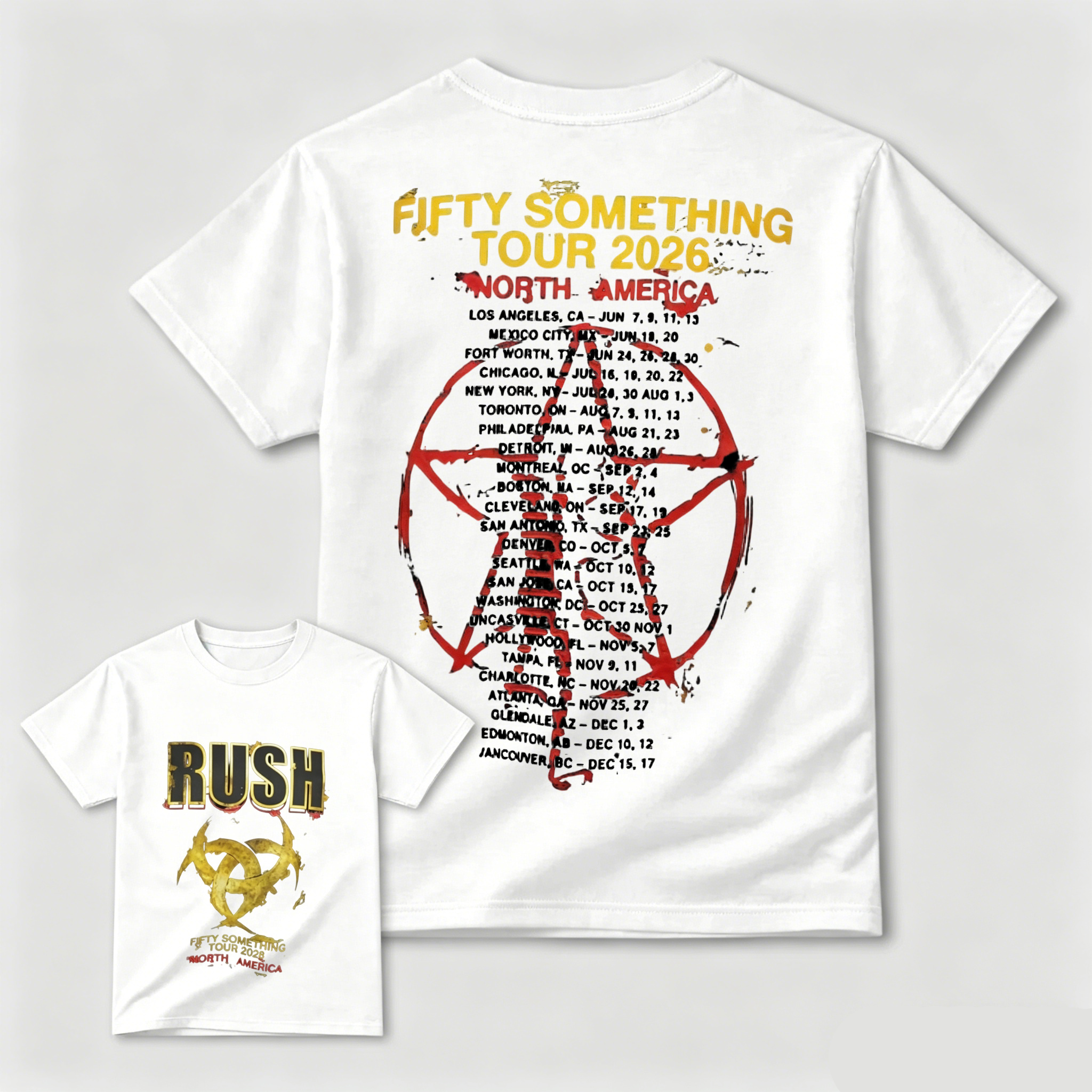 Rush Fifty Something Tour 2026 North America Official Concert Poster T-Shirt