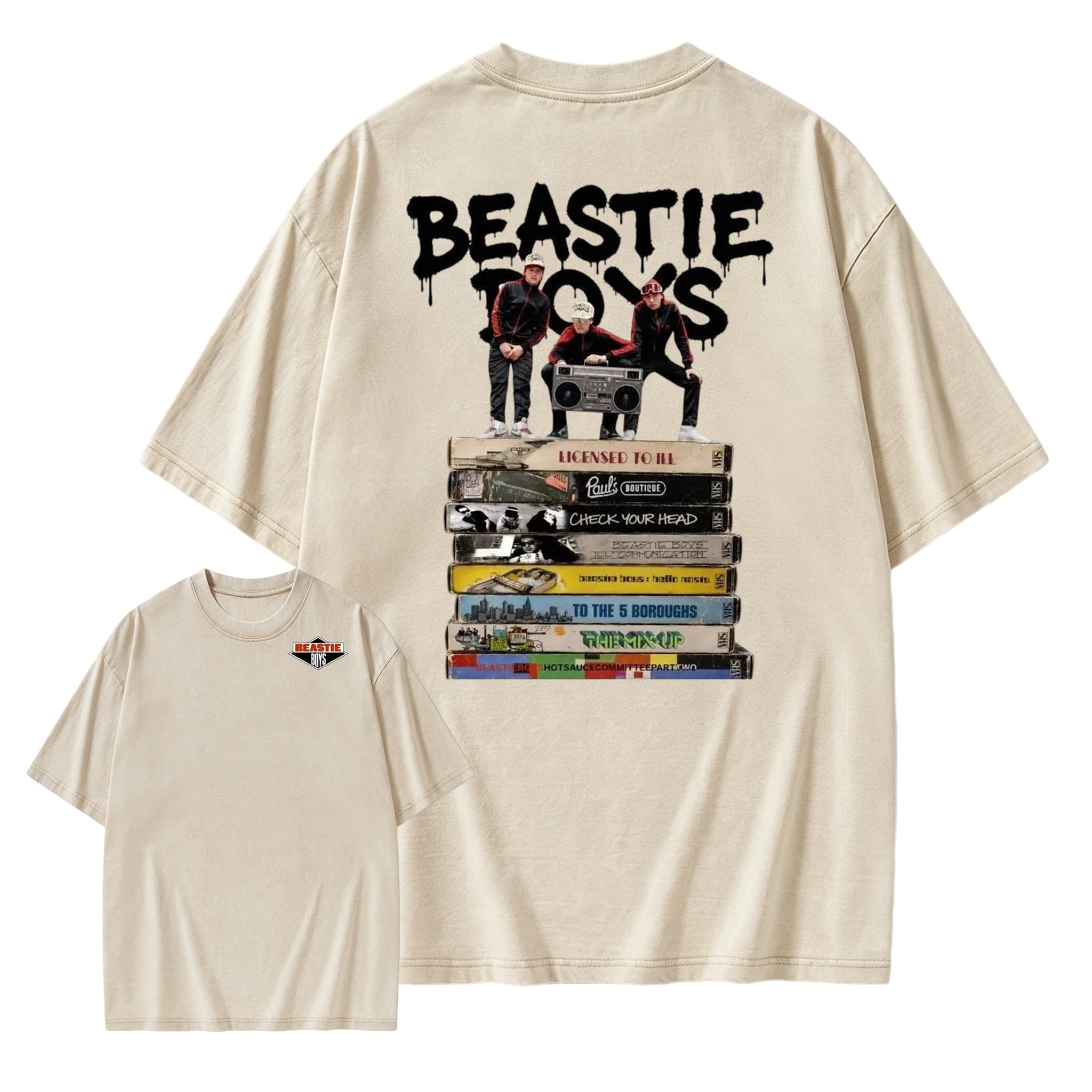 Beastie Boys Hip Hop Music Band Shirt Vintage Album Washed T-Shirt