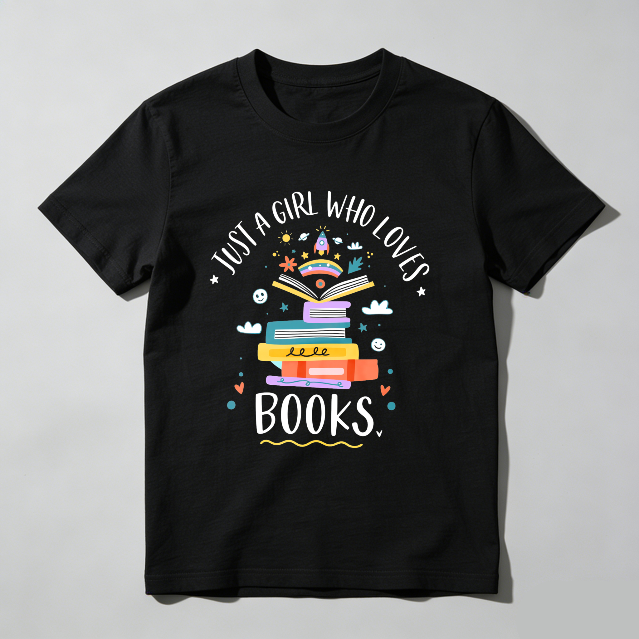 Wardrobecart Just A Girl Who Loves Books Tshirt(2)