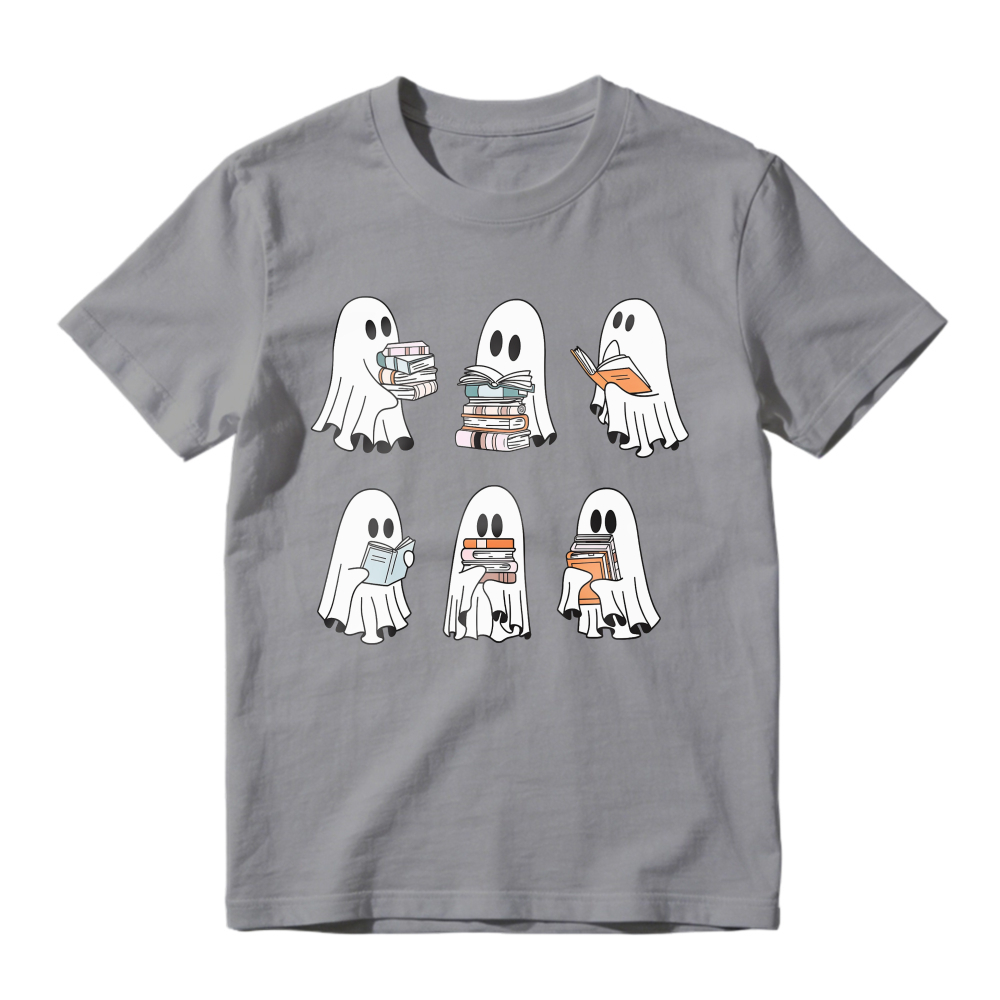 Cute Ghosts Reading Books Pattern Unisex Classic T Shirt
