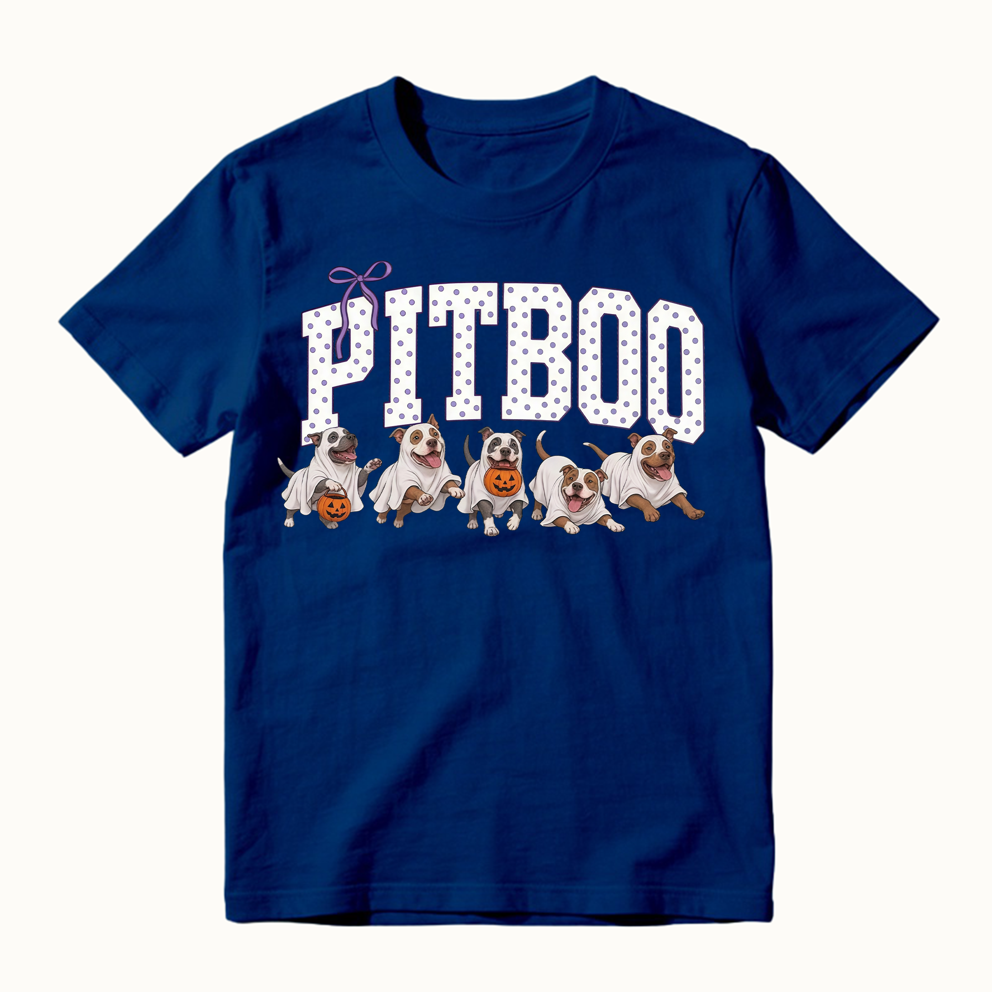 Cute Spooky Halloween Pitbull Shirt, Funny Pitboo Dog Mom Tee