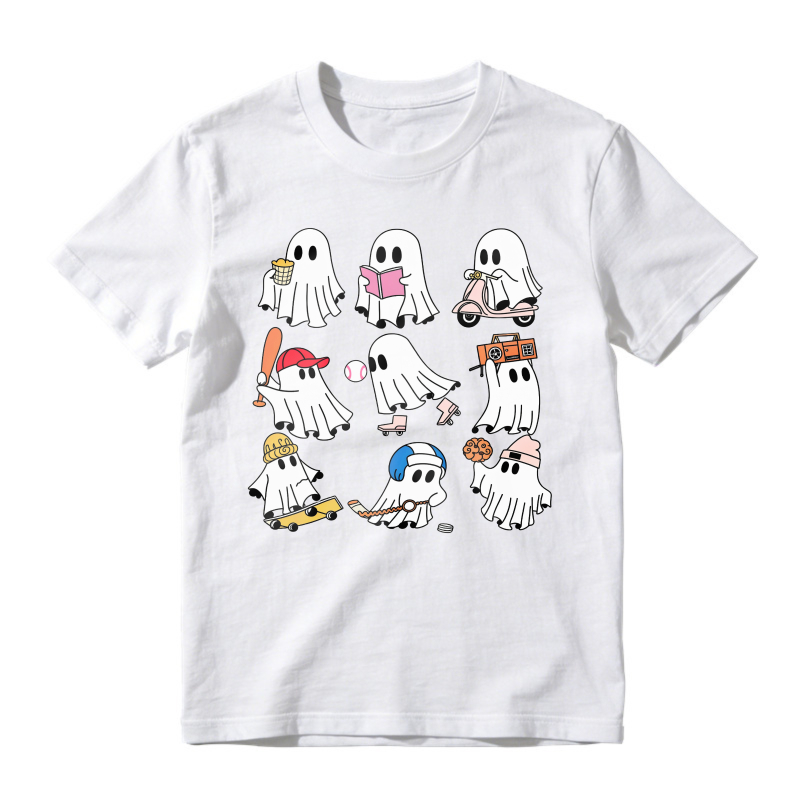 Cute Ghosts Playing Sports And Activities Unisex Classic T Shirt