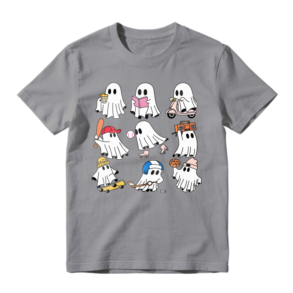 Cute Ghosts Playing Sports And Activities Unisex Classic T Shirt