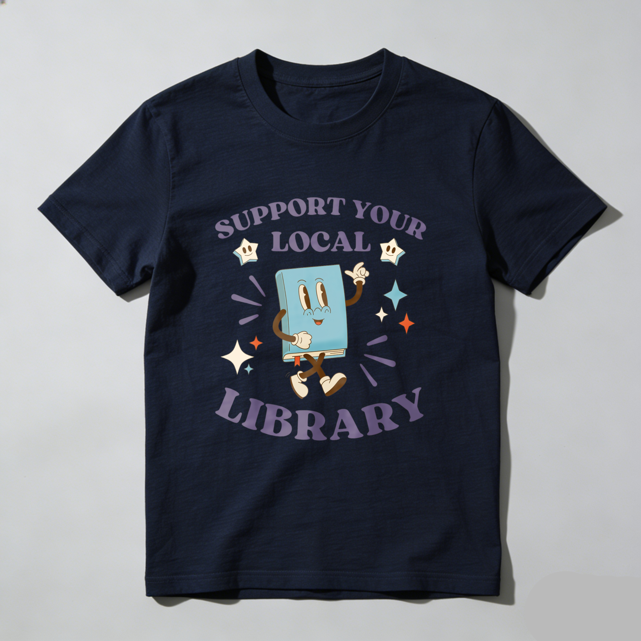 Wardrobecart Support Your Local Library Book Character Tshirt