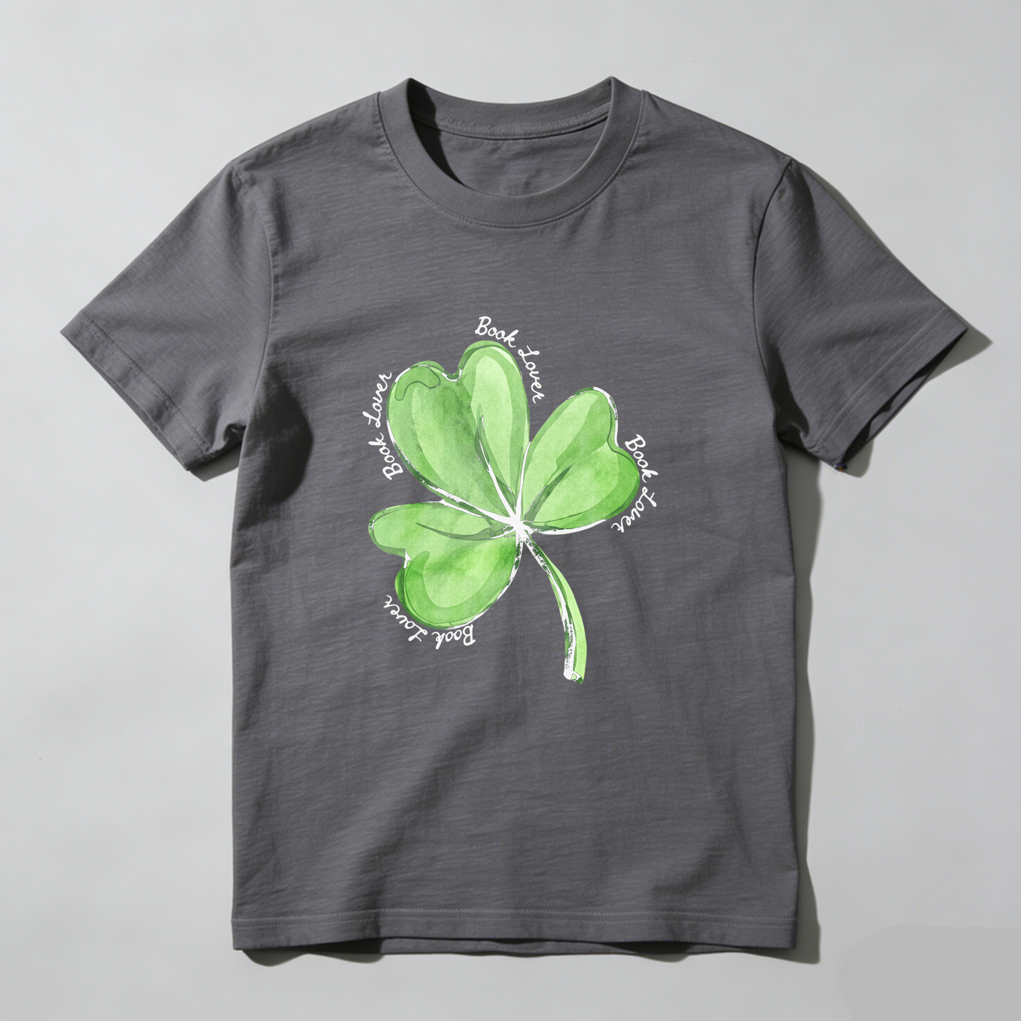 Wardrobecart Four Leaf Clover Watercolor Design tshirt