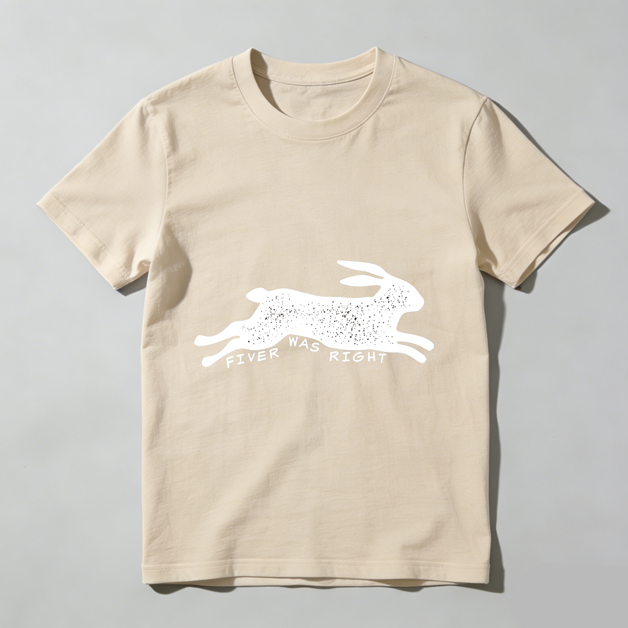 Wardrobecart Fiver Was Right Rabbit Print Tshirt