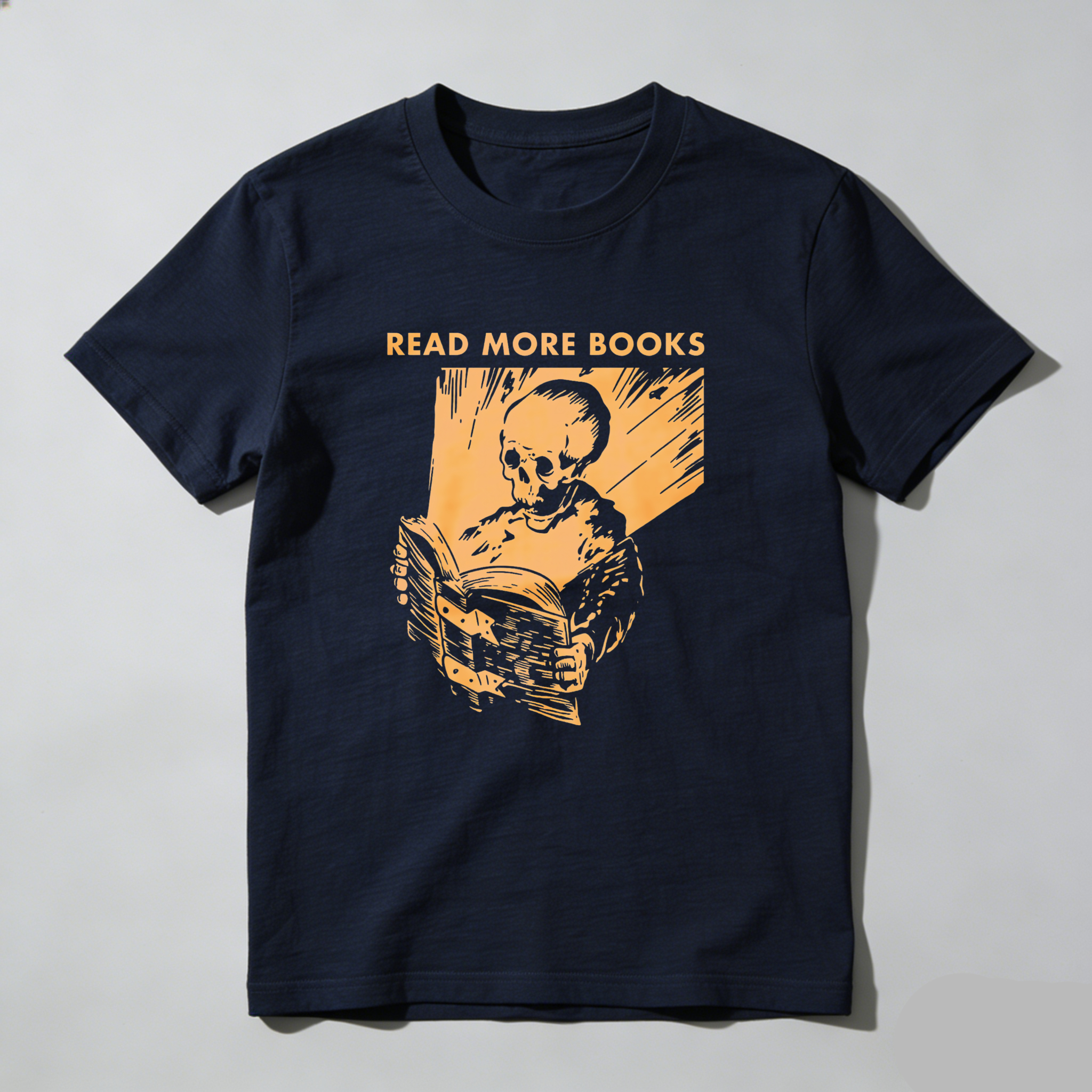 Wardrobecart Read More Books Skull Reading Book Tshirt