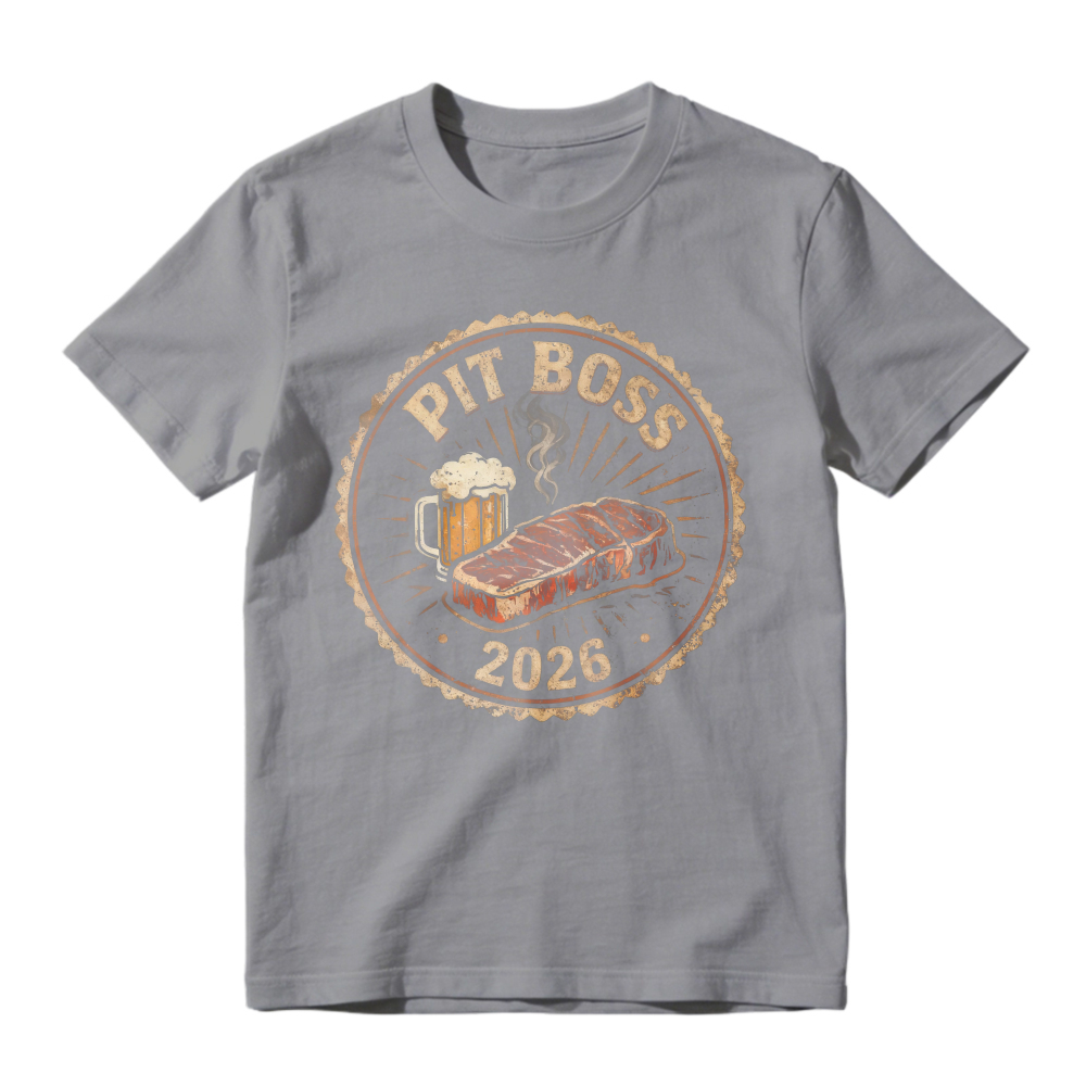 Pit Boss 2026 Grilled Steak And Beer Badge Unisex Classic T-shirt