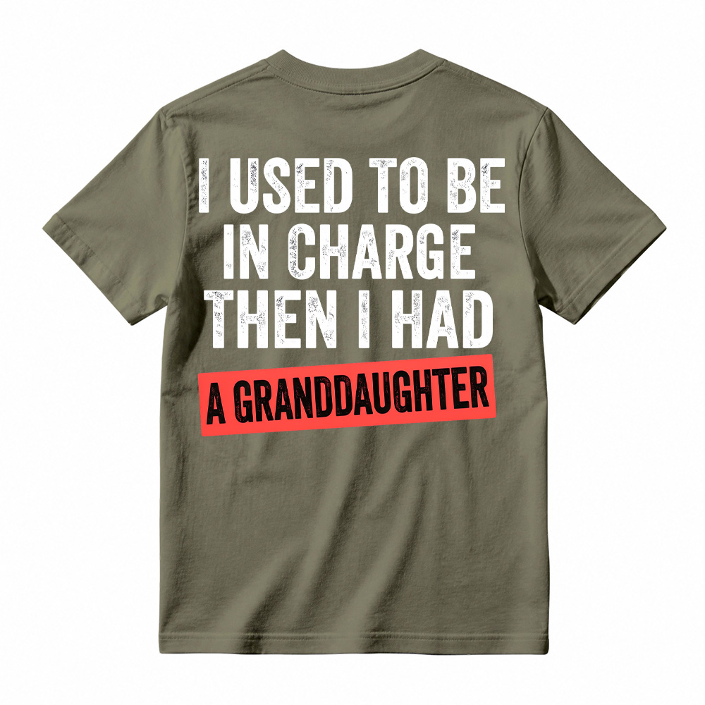 Grandpa Family Joke Contrast Text Casual Short Sleeve T-shirt