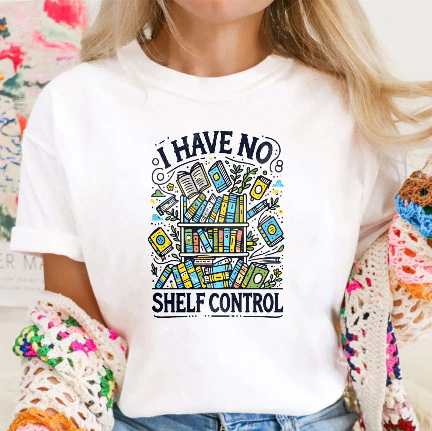 Wardrobecart I Have No Shelf Control Bookshelf Design Unisex Classic T-shirt(7)