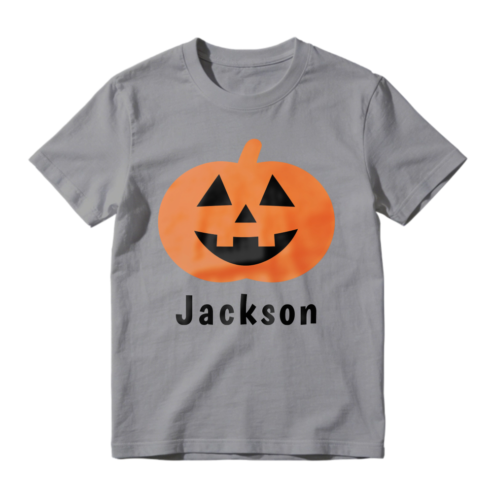 Orange Jack O Lantern Pumpkin With Jackson Name Unisex Classic T-shirt
