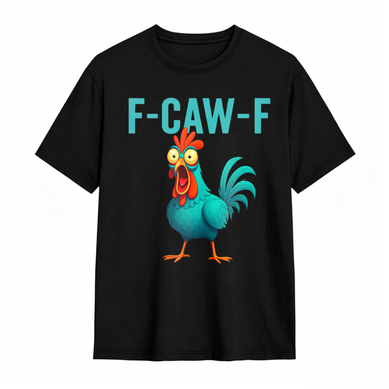F-CAW-F Chicken Funny Rooster Graphic Tee
