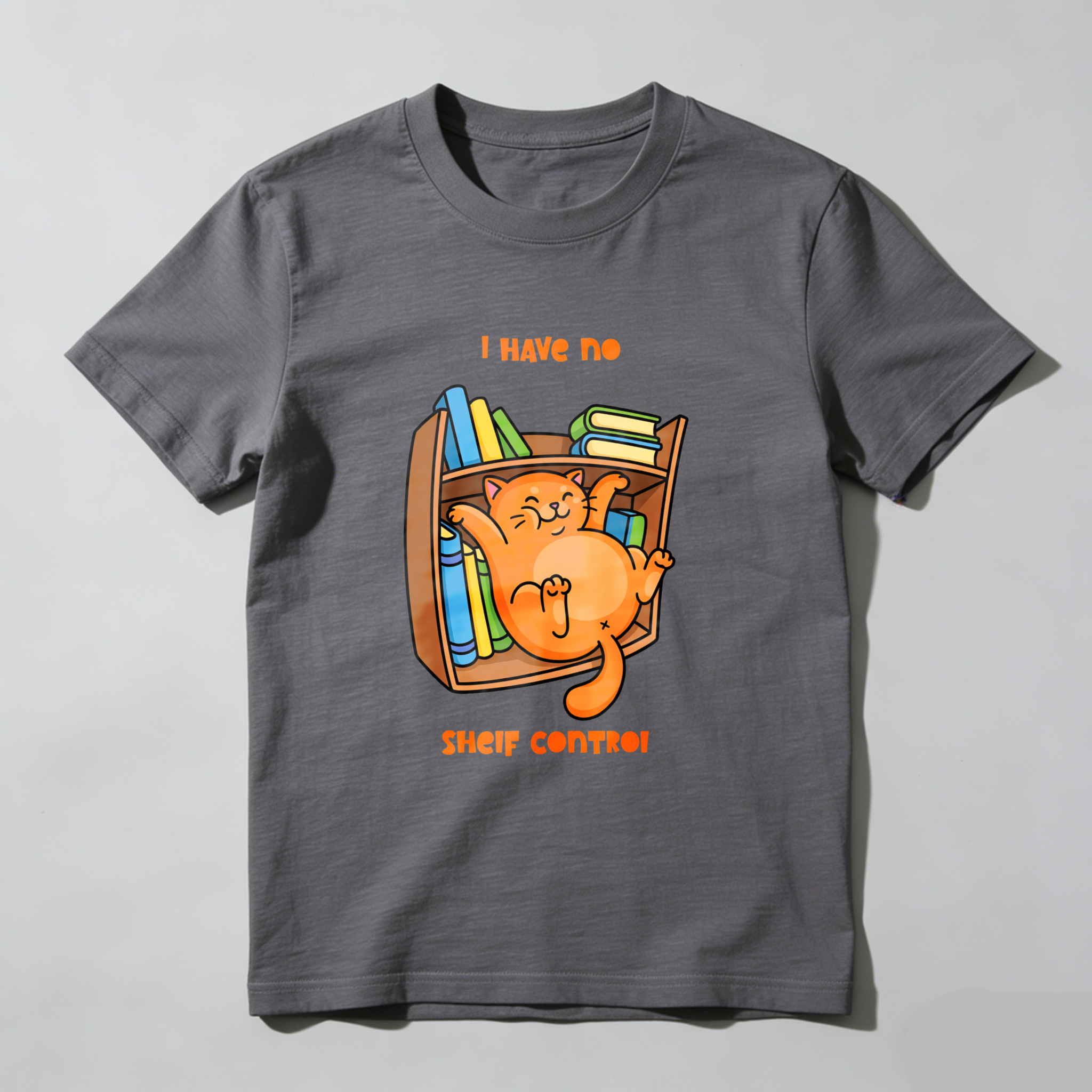 Wardrobecart Cat In Bookshelf I Have No Shelf Control Unisex Classic T-shirt