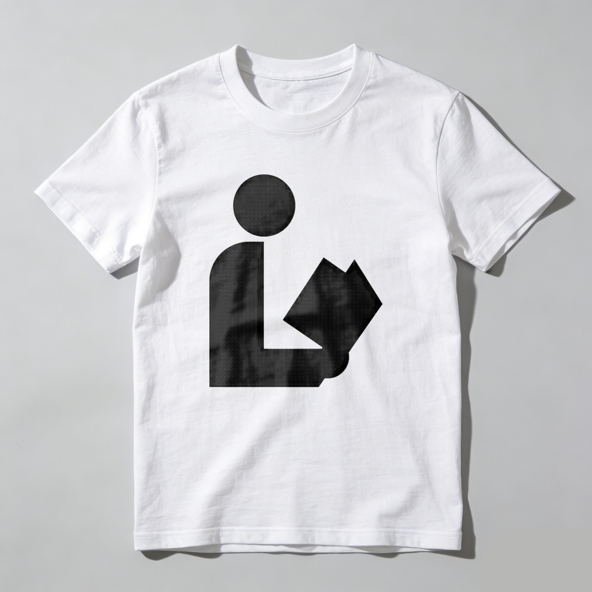 Wardrobecart Person Holding Book Symbol tshirt