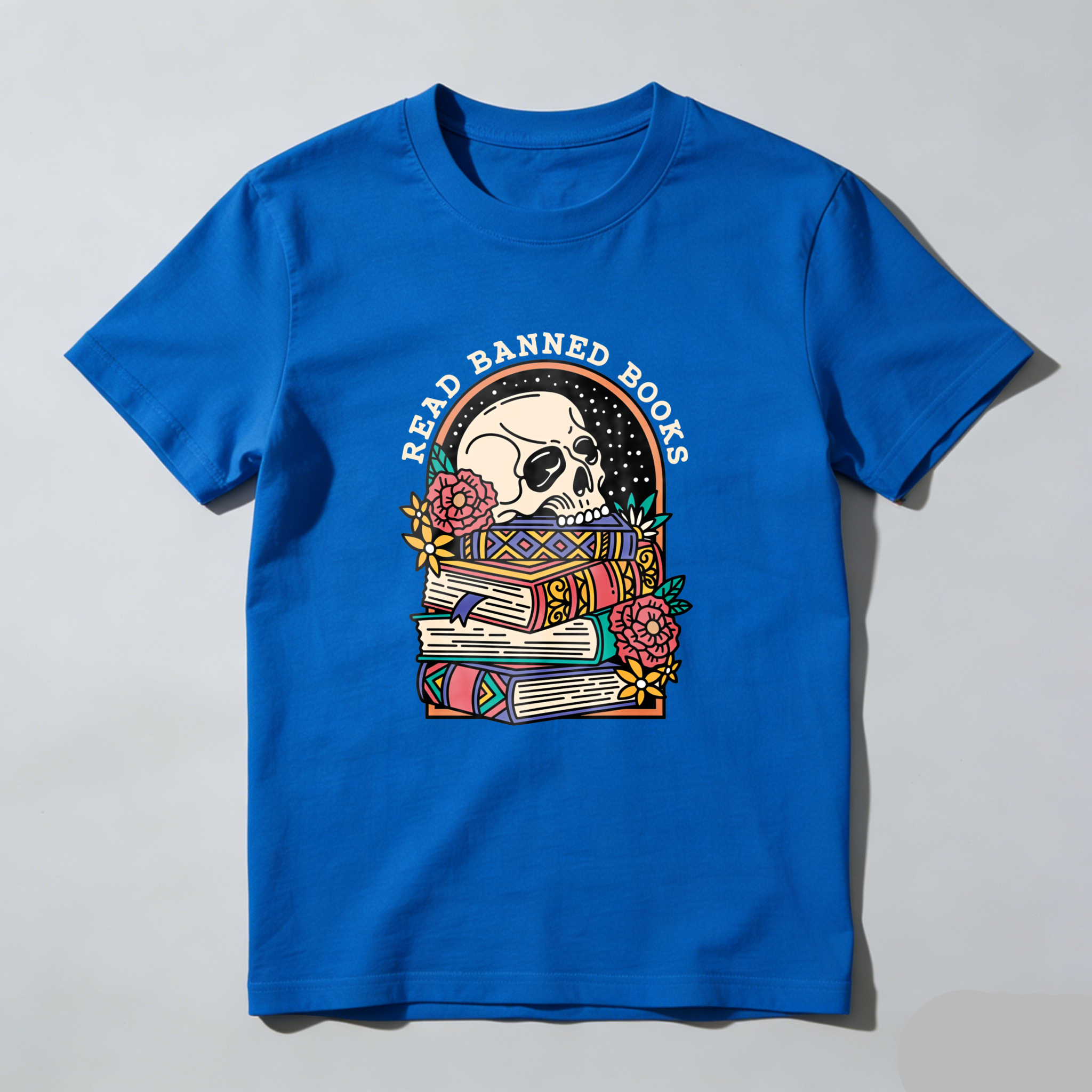 Wardrobecart Read Banned Books Skull And Books Tshirt