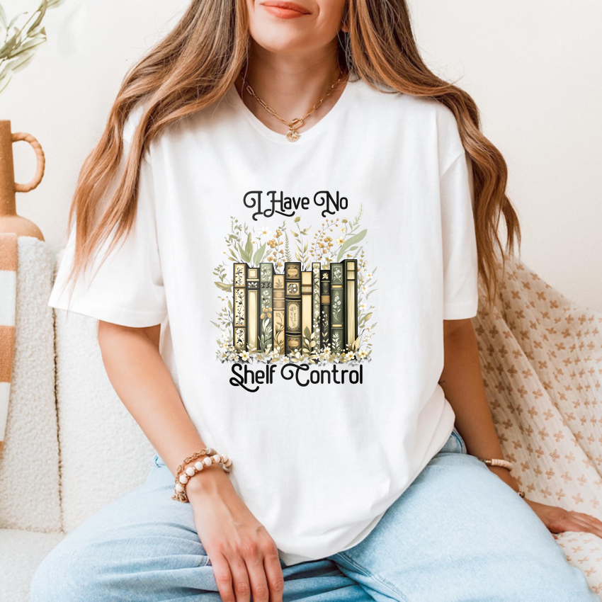 Wardrobecart Books Flowers Leaves Nature Garden Reading Magic Control Tshirt