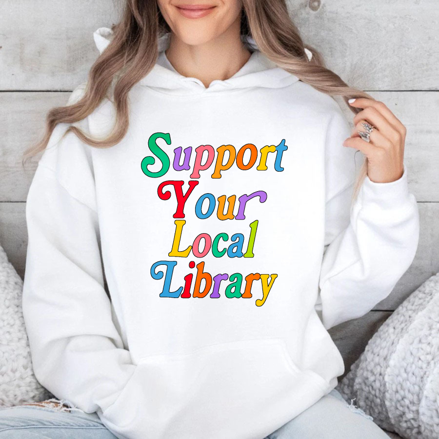 Wardrobecart Support Your Local Library Unisex Classic Hoodie