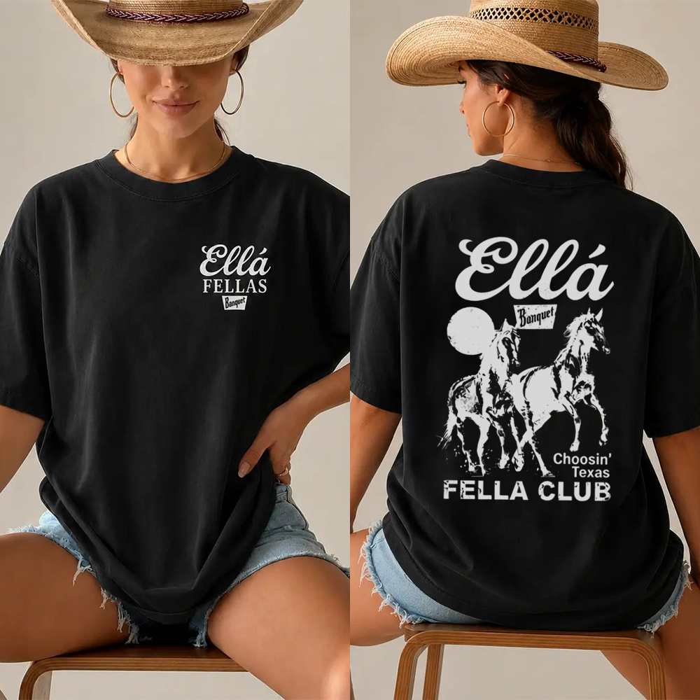 🐎🐎Choosin' Texas FELLA CLUB Western Horse Graphic T-Shirt