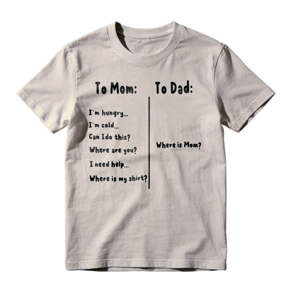 To Mom And Dad Text Design Unisex Classic T-shirt