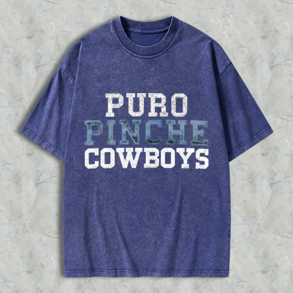 Puro Pinche Cowboys Men's Washed T-shirt