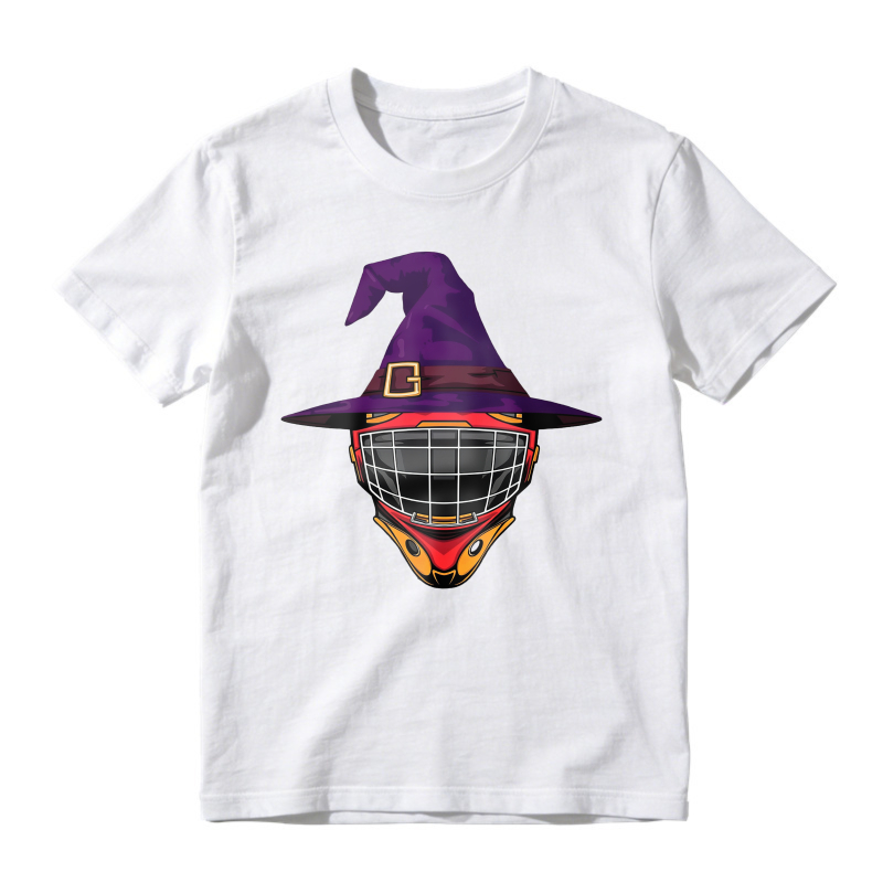 Purple Witch Hat Hockey Goalie Mask Graphic Unisex Classic T-shirt