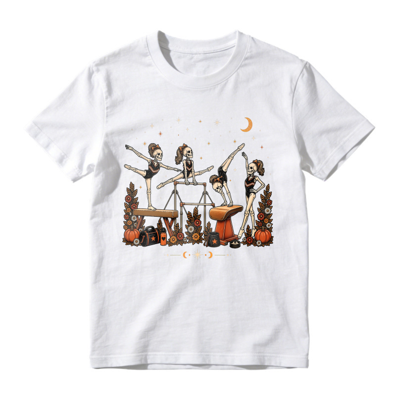 Skeleton Ballerinas Dancing On Stage With Moon And Stars Unisex Classic T-shirt