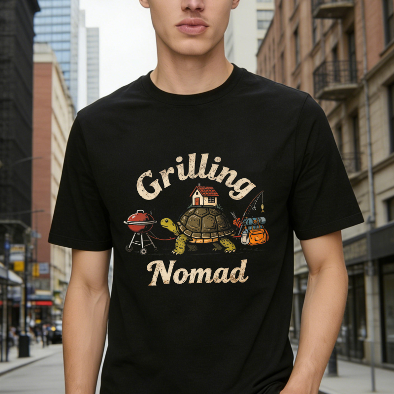 Grilling Nomad Turtle With House And Grill Unisex Classic T-shirt