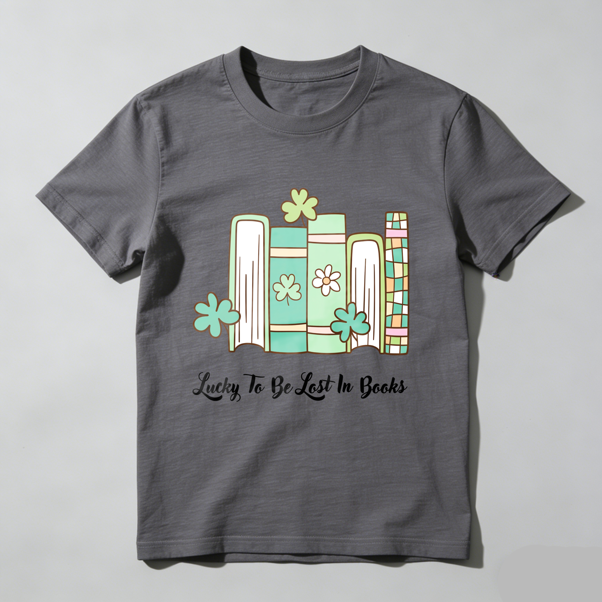 Wardrobecart Books With Flowers And Text tshirt