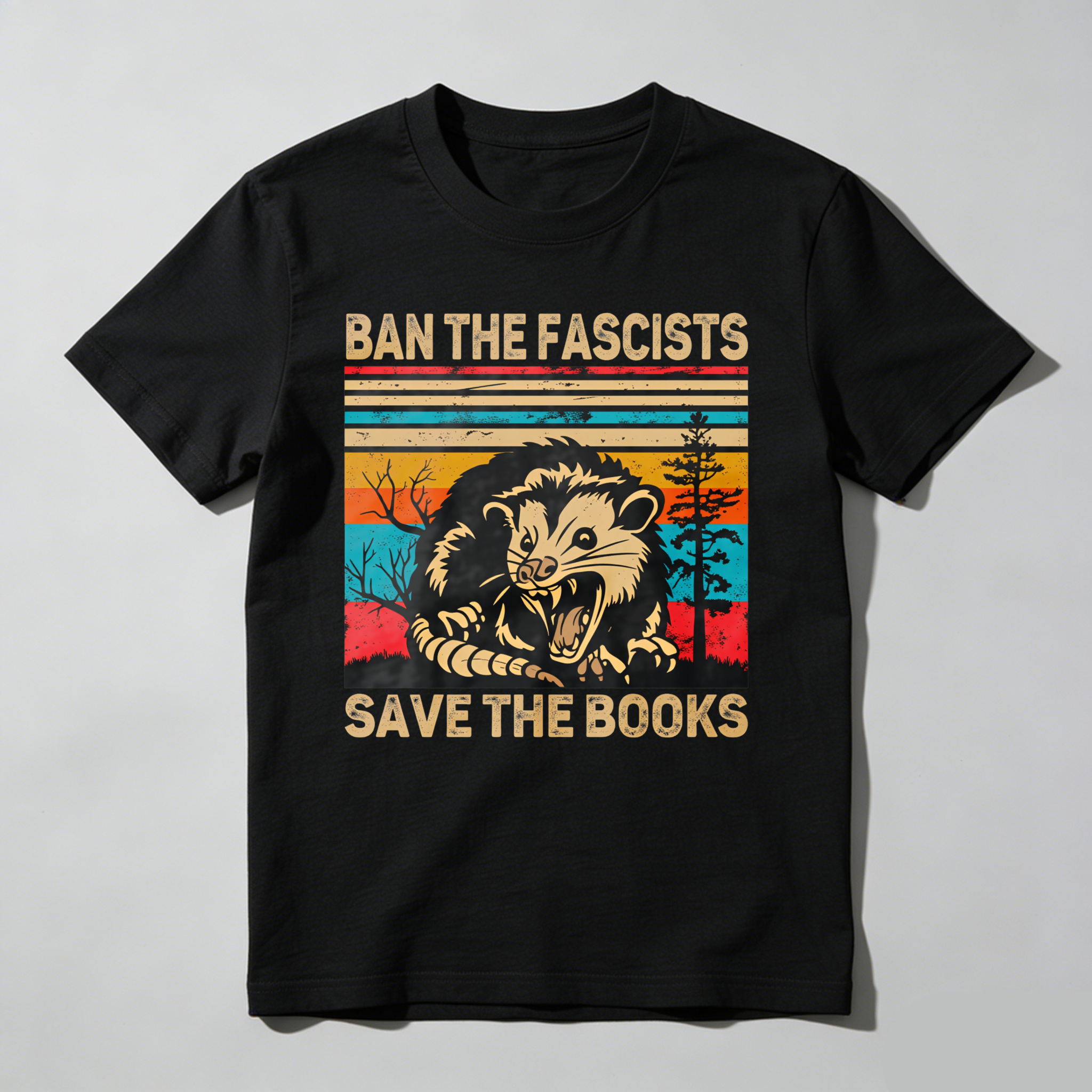Wardrobecart Ban The Fascists Save The Books Tshirt