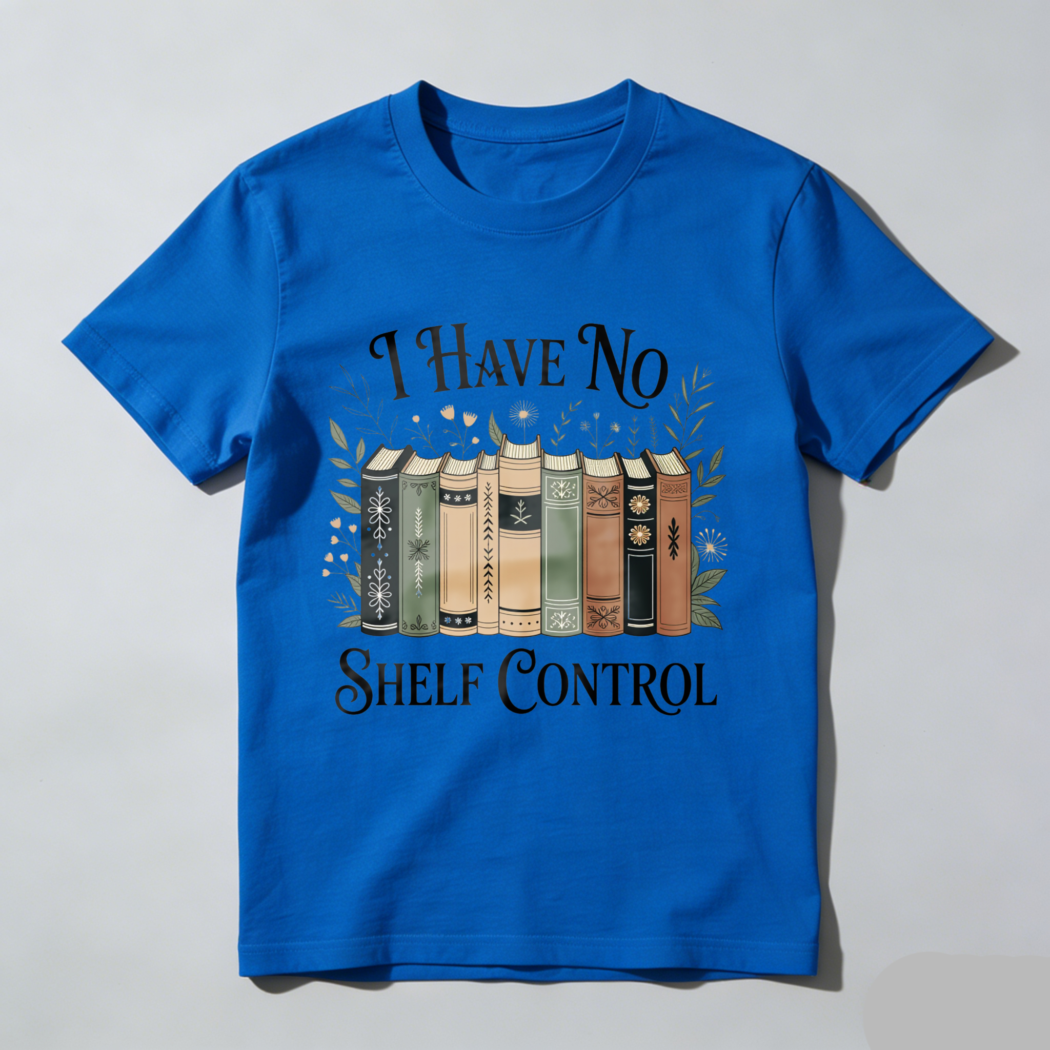 Wardrobecart I Have No Shelf Control Books And Flowers Pattern Unisex Classic T-shirt