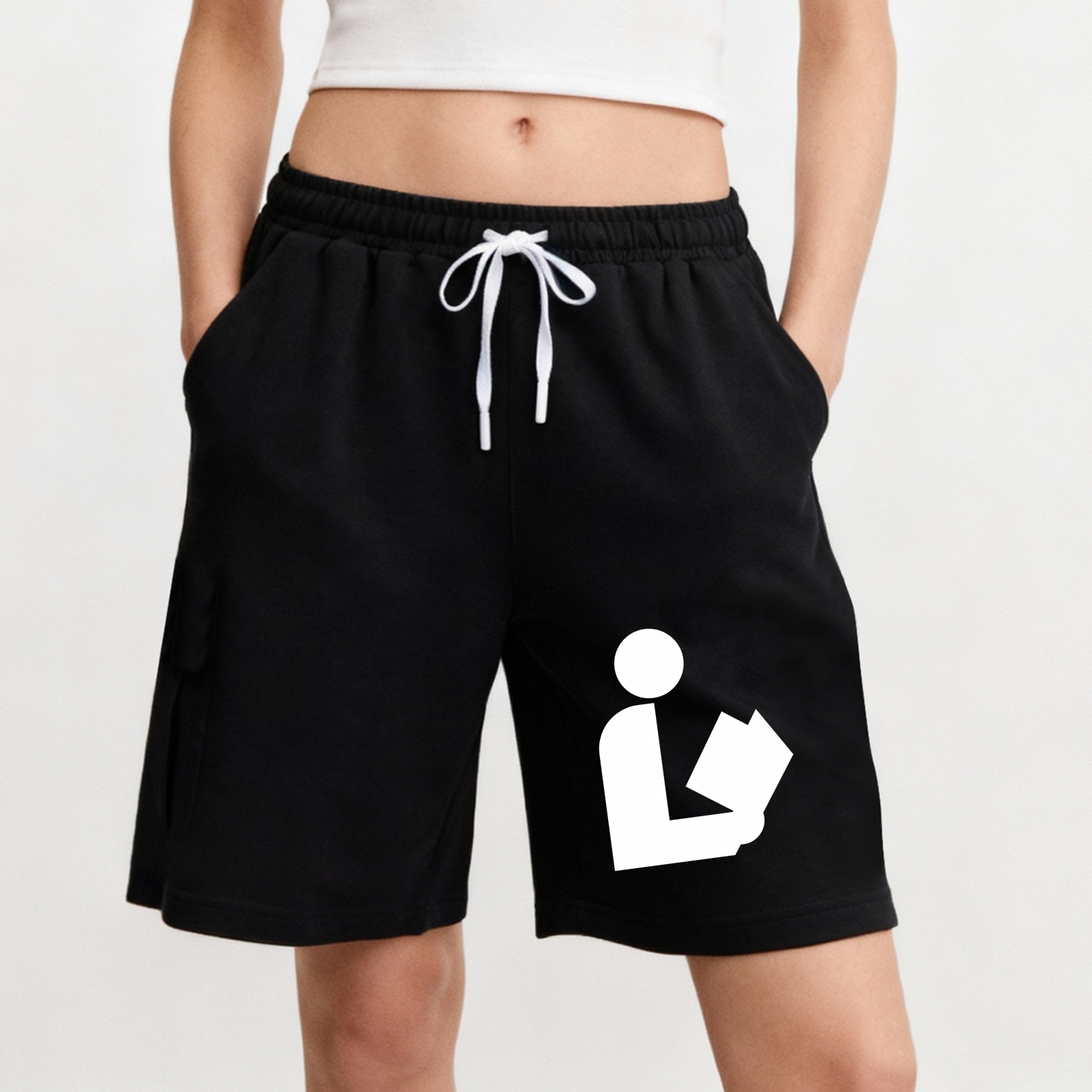 Wardrobecart Reading Person Icon Shorts