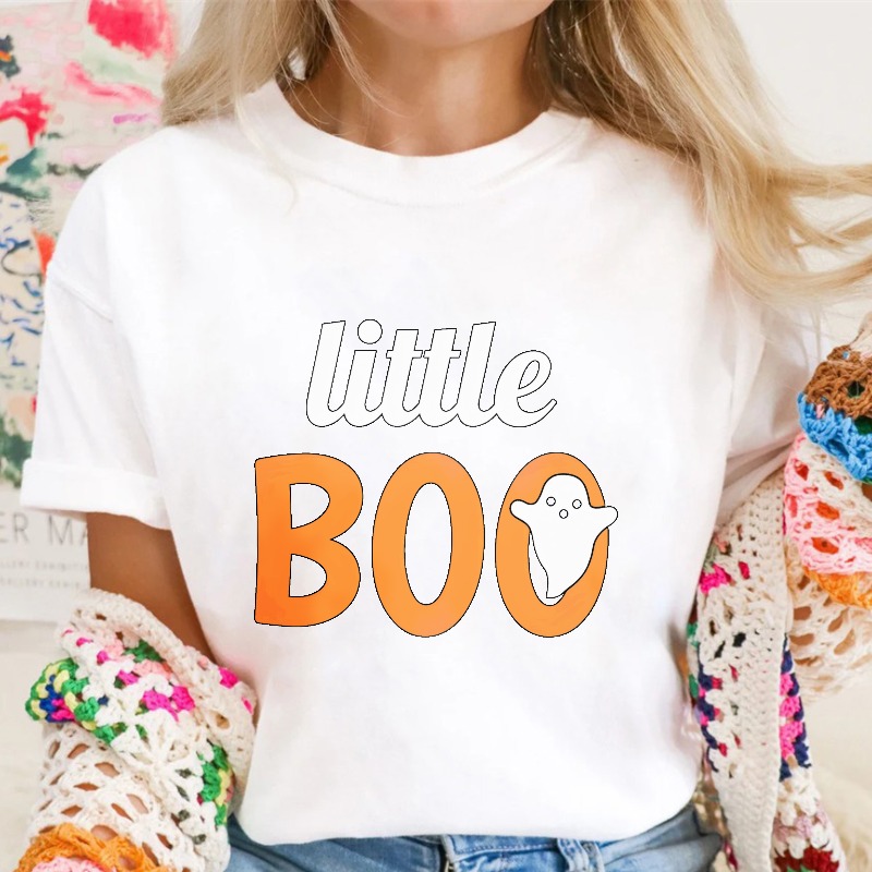 Little Boo Ghost Halloween Unisex Classic T-shirt