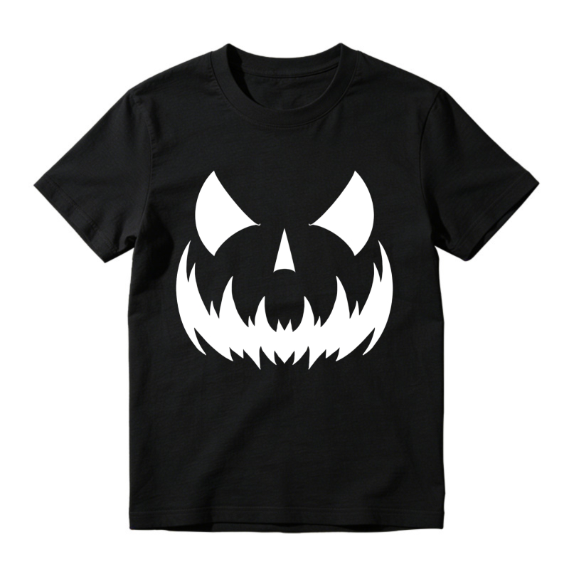Scary Jack O Lantern Pumpkin Face, Unisex Classic T-shirt