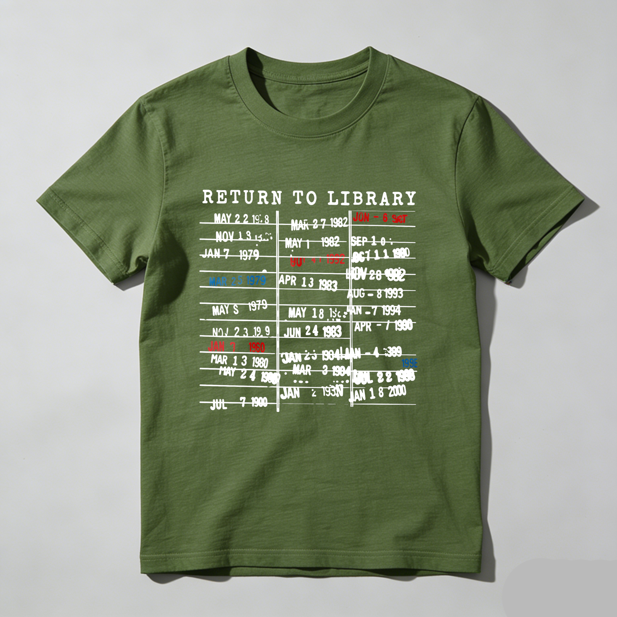 Wardrobecart Return To Library Dates List tshirt