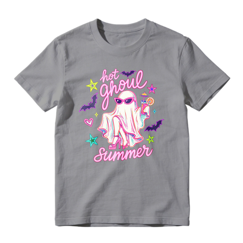 Hot Ghoul Summer Ghost With Sunglasses And Cocktail, Unisex Classic T-shirt