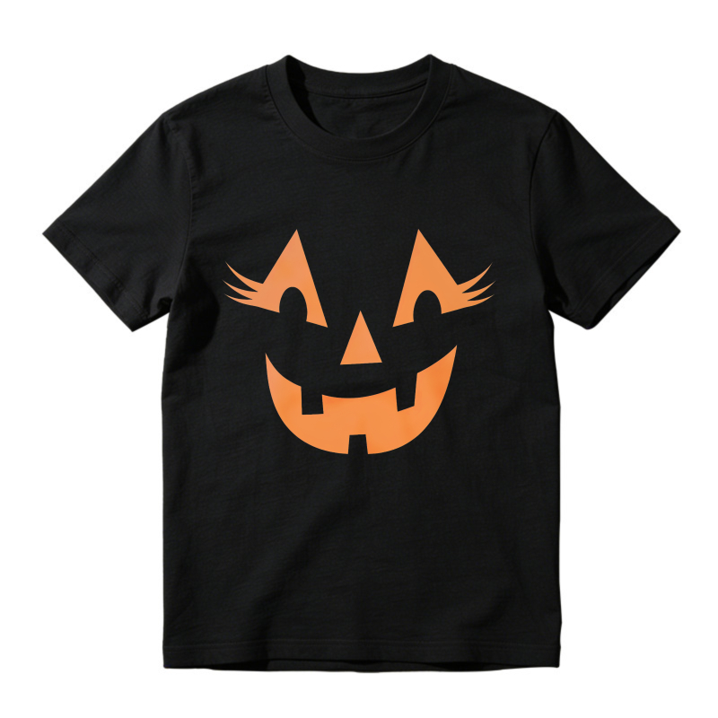 Orange Jack O Lantern Pumpkin Face Halloween Unisex Classic T-shirt