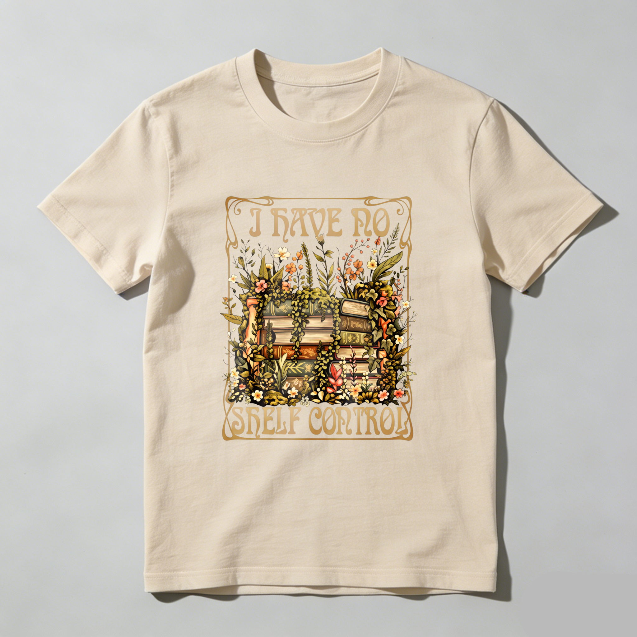 Wardrobecart I Have No Shelf Control Bookshelf Floral Design Unisex Classic T-shirt