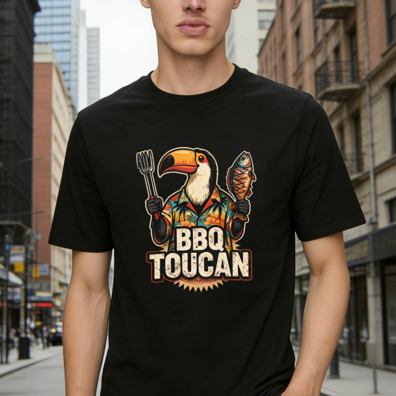 Bbq Toucan With Fork And Fish Unisex Classic T Shirt