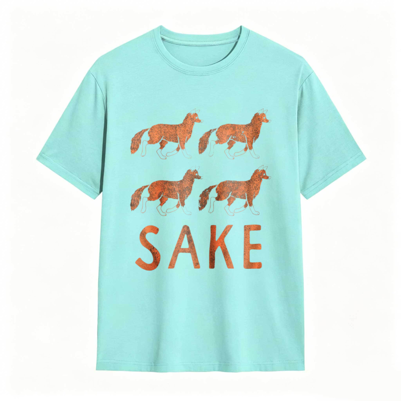 Four Fox Sake Funny Graphic Novelty Tee