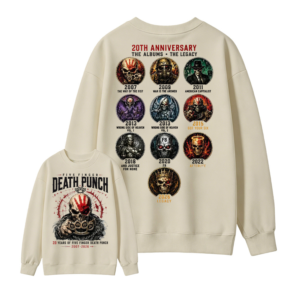 Five Finger Death Punch Rock Band Heavy Metal Music Sweatshirt