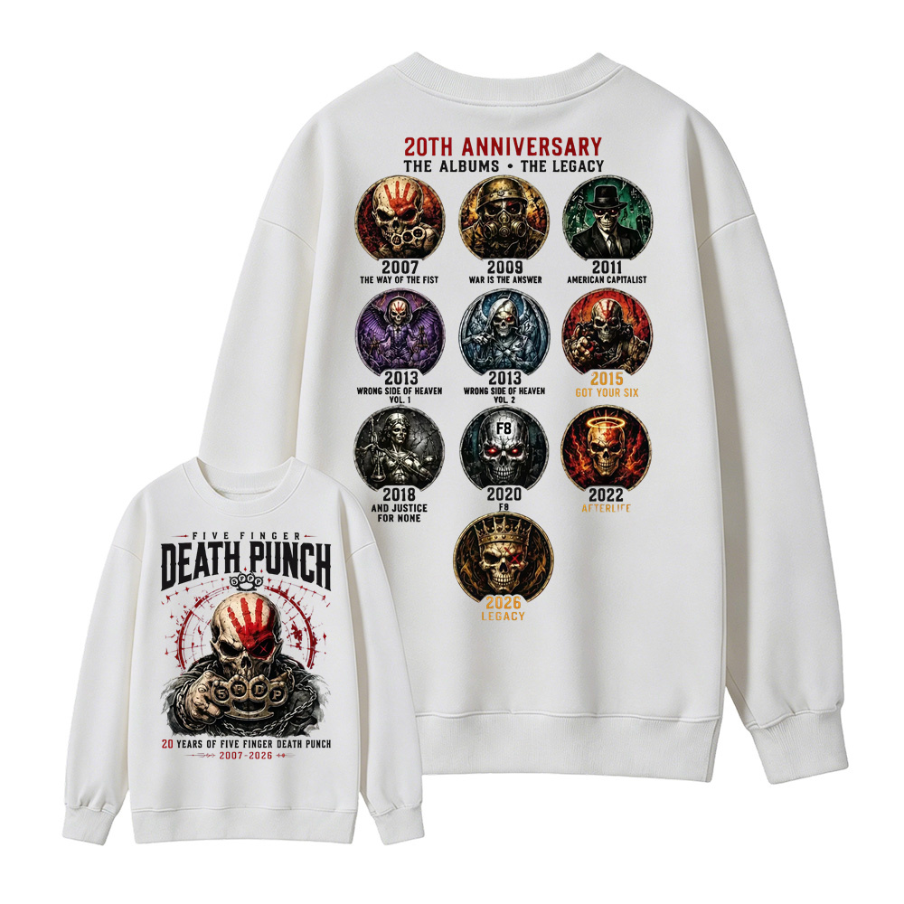 Five Finger Death Punch Rock Band Heavy Metal Music Sweatshirt