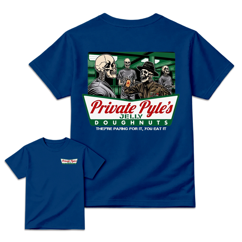 Private Pyle's Jelly Doughnuts Patriotic Military Graphic T-Shirt