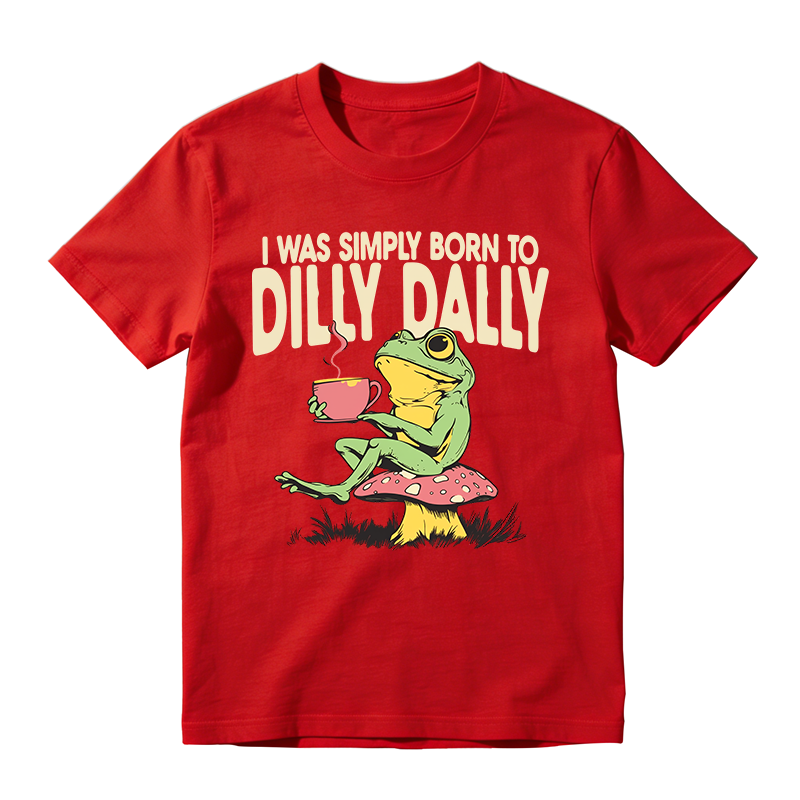 Born to Dilly Dally Vintage Funny Frog Graphic Tee