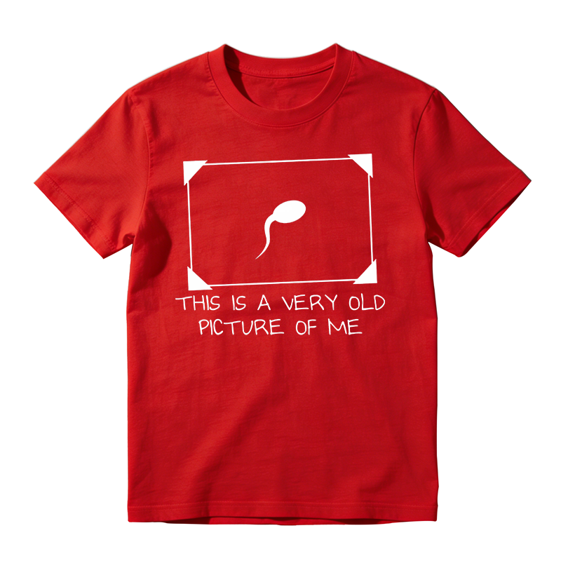 Reproductive Cell Graphic & 'Very Old Picture of Me' Slogan Men's Funny T-Shirt