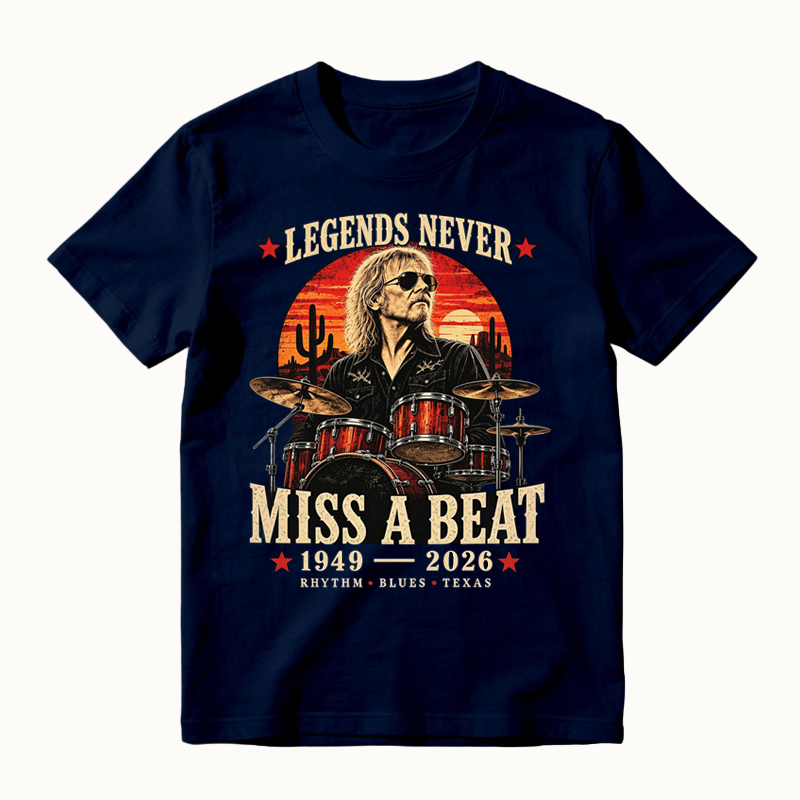Legends Never Miss a Beat Vintage Drummer Memorial T-shirt